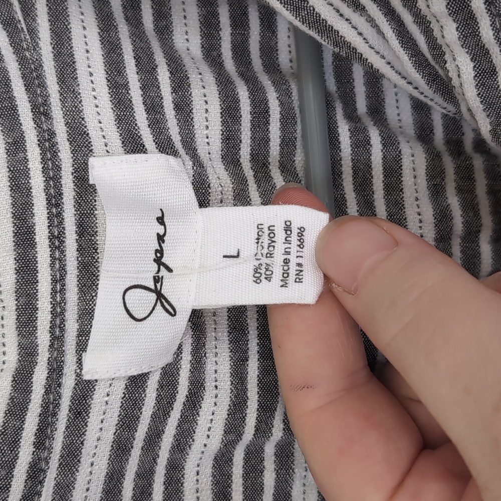 Japna Black and White Striped Dress - Picture 2 of 5